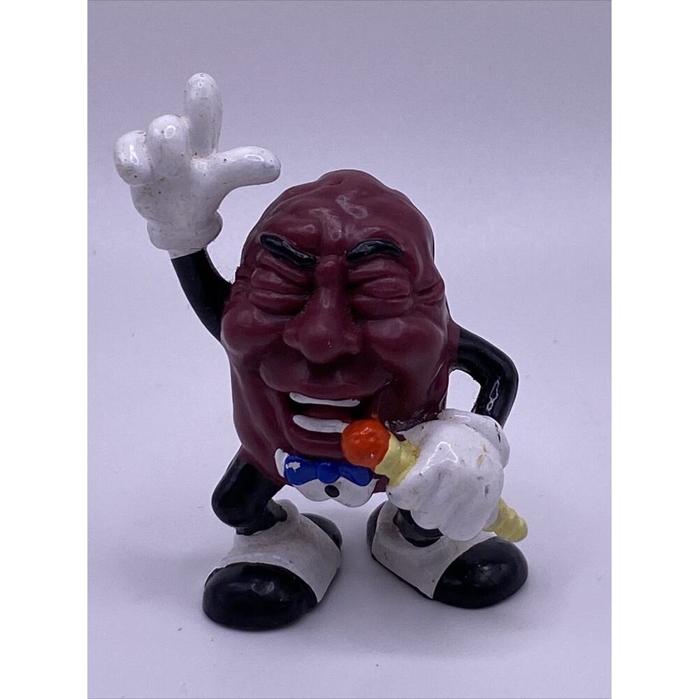 California Raisins Figure Singer Singing Microphone Raisin CALRAB 1987 Vintage - Picture 1 of 8